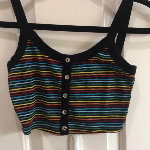 rainbow cropped tank top - Picture 1 of 4